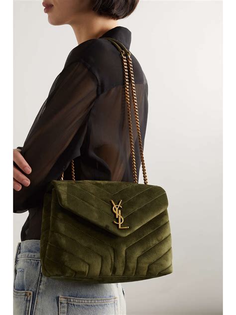 ysl bag green|YSL quilted shoulder bag.